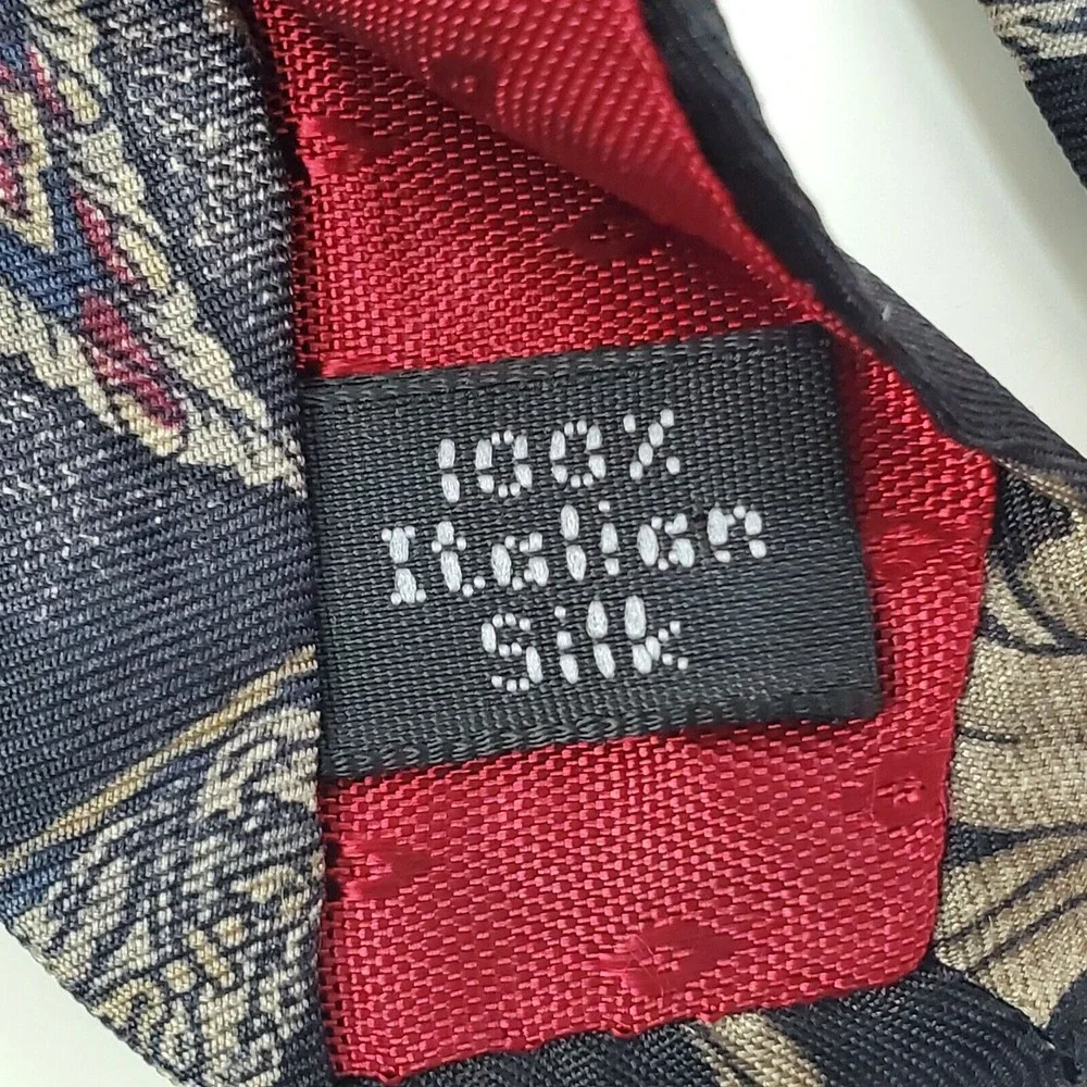 Henry Grethel Black Wide‎ Silk Tie Wide